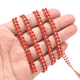 Enamel Plated Copper Chevron Chains 2 Meter