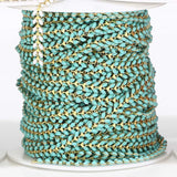 Enamel Plated Copper Chevron Chains 2 Meter