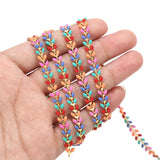Enamel Plated Copper Chevron Chains 2 Meter