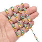 Enamel Plated Copper Chevron Chains 2 Meter