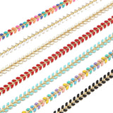 Enamel Plated Copper Chevron Chains 2 Meter