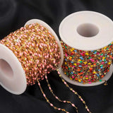 2m Stainless Steel Enamel Bead Chain DIY Bracelet Necklace Jewelry Making