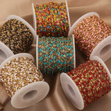 2m Stainless Steel Enamel Bead Chain DIY Bracelet Necklace Jewelry Making