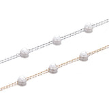 2m Stainless Steel Heart Pearl Chains DIY Necklace Supplies