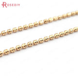 2M 1.5MM Champagne Copper Double Flat Beads Necklace Chains