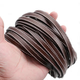 2 Meters Flat PU Leather Strap for DIY Bracelet Necklace - Black