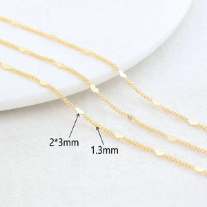 2 Meters Heart Oval Necklace Chains High Jewelry Accessories