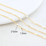 2 Meters Heart Oval Necklace Chains High Jewelry Accessories