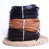 2 Meters Flat Leather Cord String Lace Rope DIY Necklace Bracelet