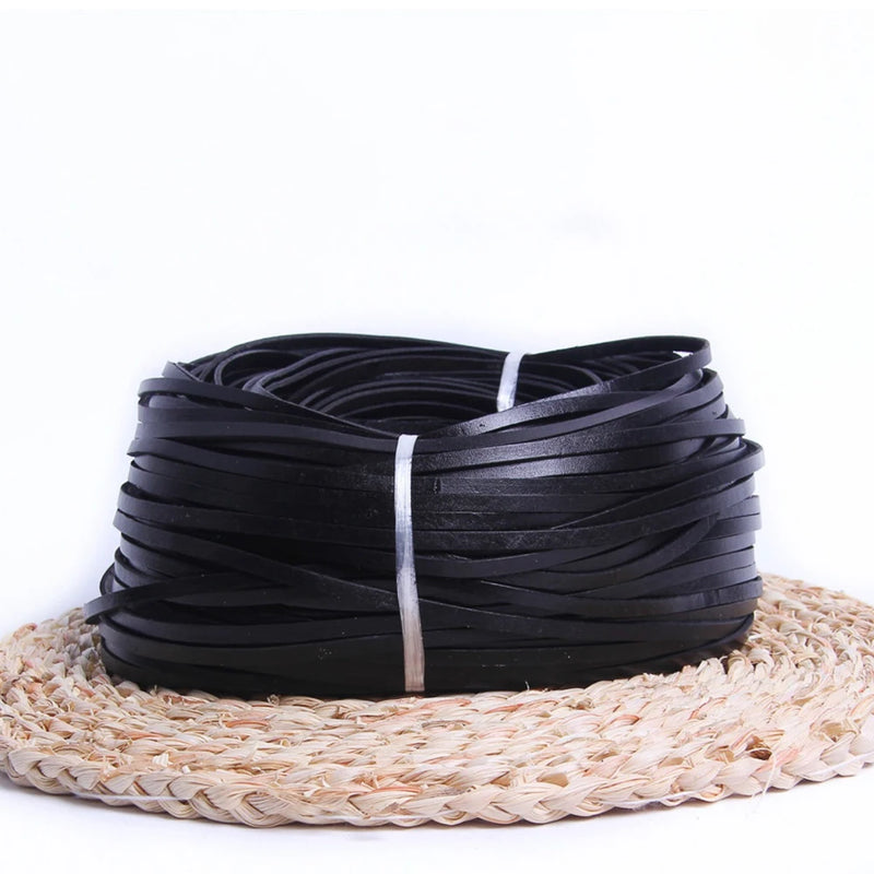 2 Meters Flat Leather Cord String Lace Rope DIY Necklace Bracelet