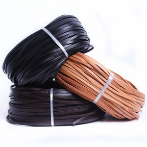 2 Meters Flat Leather Cord String Lace Rope DIY Necklace Bracelet