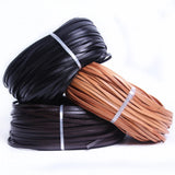 2 Meters Flat Leather Cord String Lace Rope DIY Necklace Bracelet