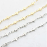 2 Meters Plated Brass Cross Link Chains for DIY Jewelry Making