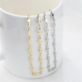 2 Meters Plated Brass Cross Link Chains for DIY Jewelry Making