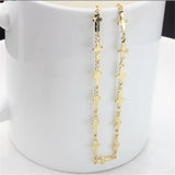 2 Meters Plated Brass Cross Link Chains for DIY Jewelry Making