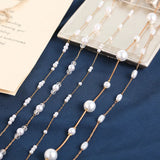 2 Meters Pearls Chain Metal Brass Beads for DIY Jewelry Making