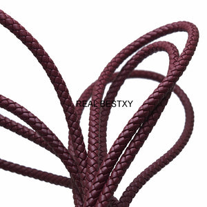 6mm Purple-Red Leather Cord for Jewelry Making