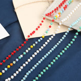 2 Meters Crystal Metal Beaded Chain for Jewelry Making