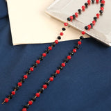 2 Meters Crystal Metal Beaded Chain for Jewelry Making