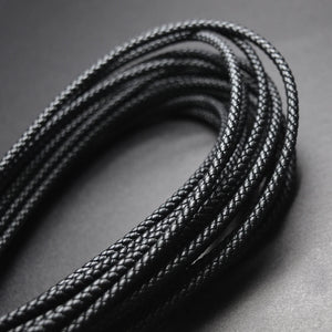 4mm Round Braided Leather Rope Cords for DIY Jewelry Making