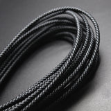 4mm Round Braided Leather Rope Cords for DIY Jewelry Making