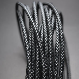 4mm Round Braided Leather Rope Cords for DIY Jewelry Making