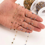 2 Meters Stone Link Chains DIY Jewelry Making Findings