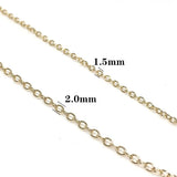 2 Meters Plated O Link Chains for Jewelry Making