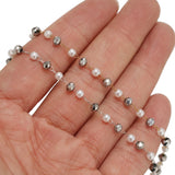 Stainless Steel Pearls and Glass Beads Chains for Jewelry Making