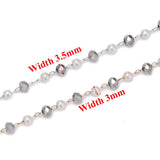 Stainless Steel Pearls and Glass Beads Chains for Jewelry Making