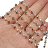 Stainless Steel Pearls and Glass Beads Chains for Jewelry Making