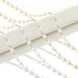 2 Meters Stainless Steel Pearl Chains for Jewelry Craft DIY