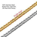 2 Meters Stainless Steel Cuban Chains DIY Jewelry Making