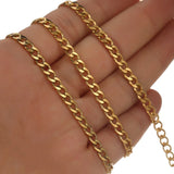 2 Meters Stainless Steel Cuban Chains DIY Jewelry Making