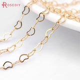 Champagne Brass Heart Shape Necklace Chains High Jewelry Accessories