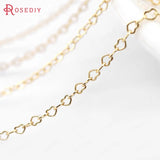Champagne Brass Heart Shape Necklace Chains High Jewelry Accessories