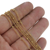 2M Stainless Steel Bead Link Chain Necklace DIY Jewelry Making