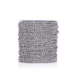 2M Stainless Steel Bead Link Chain Necklace DIY Jewelry Making