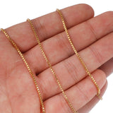 2M Width 1.5mm Stainless Steel Box Chain for Women Necklace