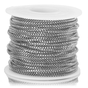 2M Width 1.5mm Stainless Steel Box Chain for Women Necklace