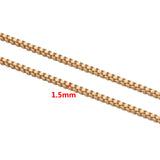 2M Width 1.5mm Stainless Steel Box Chain for Women Necklace