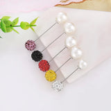 Pearl anti light Brooch with diamond pin