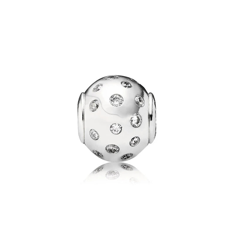 925 Sterling Silver Charm Beads for DIY Bracelet with Carved Ladies Jewelry