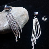 2PC CZ Zircon Ear Tunnel Plug Stainless Steel Body Jewelery Tunnel Expander
