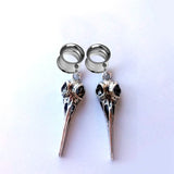 Goth Skull Pendant Ear Plugs Gauges Stainless Steel Stretcher Y2k Jewelry