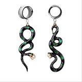 Goth Skull Pendant Ear Plugs Gauges Stainless Steel Stretcher Y2k Jewelry