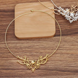 2 PCS Retro Alloy Deer Hair Band Setting For DIY Jewelry Making