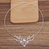 2 PCS Retro Alloy Deer Hair Band Setting For DIY Jewelry Making