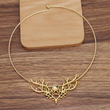 2 PCS Retro Alloy Deer Hair Band Setting For DIY Jewelry Making