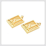 2 PCS Metal Abacus Pendant Charms DIY Jewelry Accessories